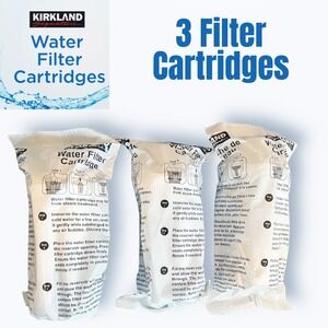 Kirkland Signature Water Filter Cartridge for Brita Pitcher - 3 Filters - Sealed